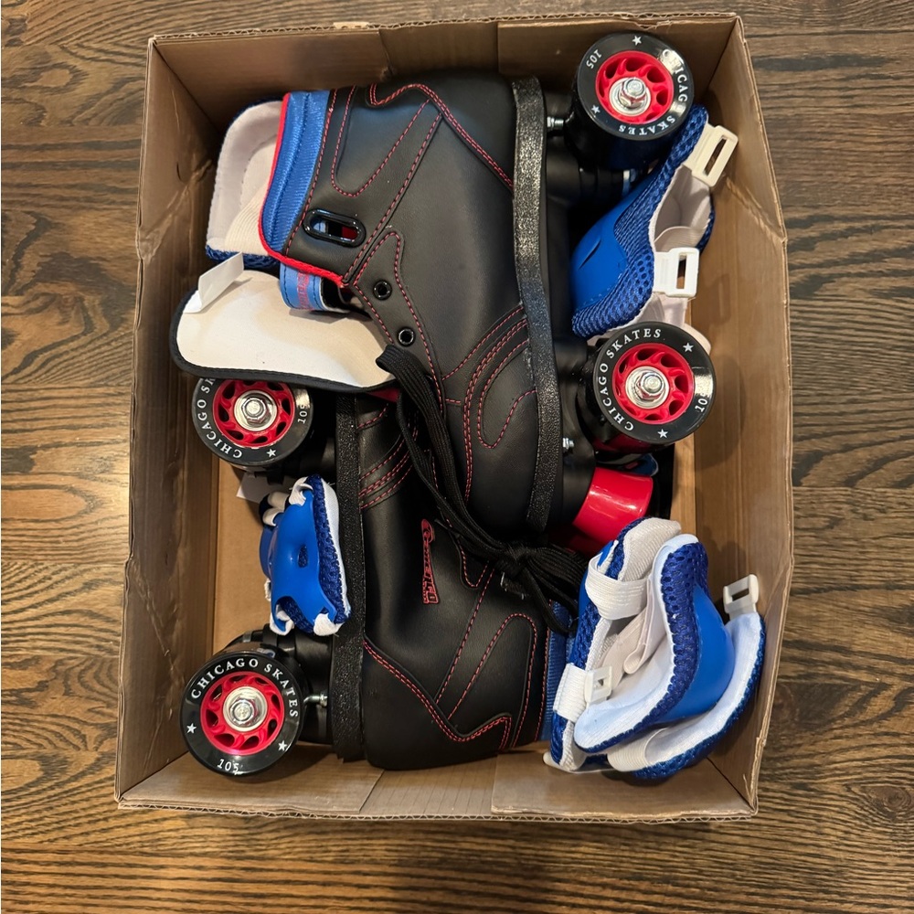 Chicago Boys & Girls Sidewalk Roller Skates – Youth Quad Skates - Size 4